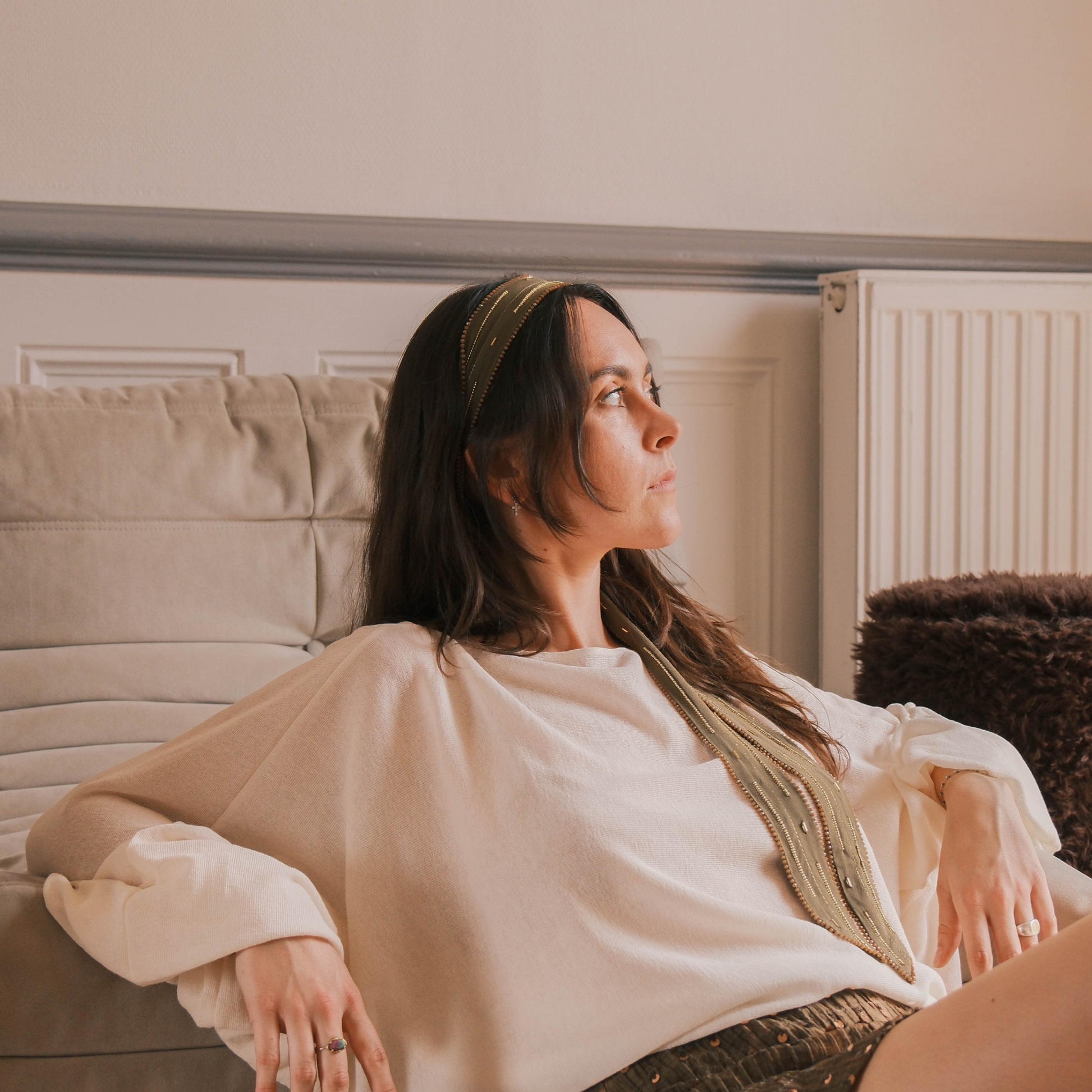 ✨ NOUVEAUTÉ ✨ Sautoir Maxi Olive – Bijou en soie
