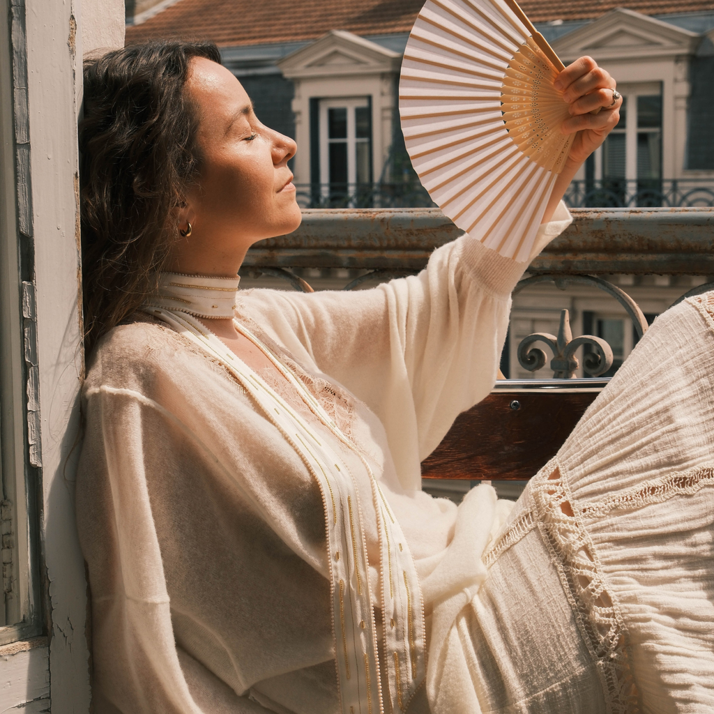 ✨ NOUVEAUTÉ ✨ Sautoir Maxi Ivoire – Bijou en soie