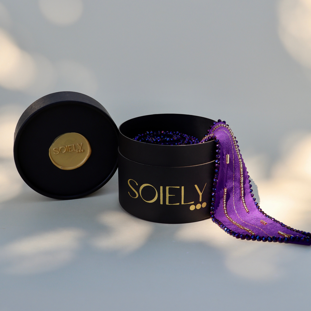 ✨ NOUVEAUTÉ ✨ Sautoir Maxi Violet – Bijou en soie