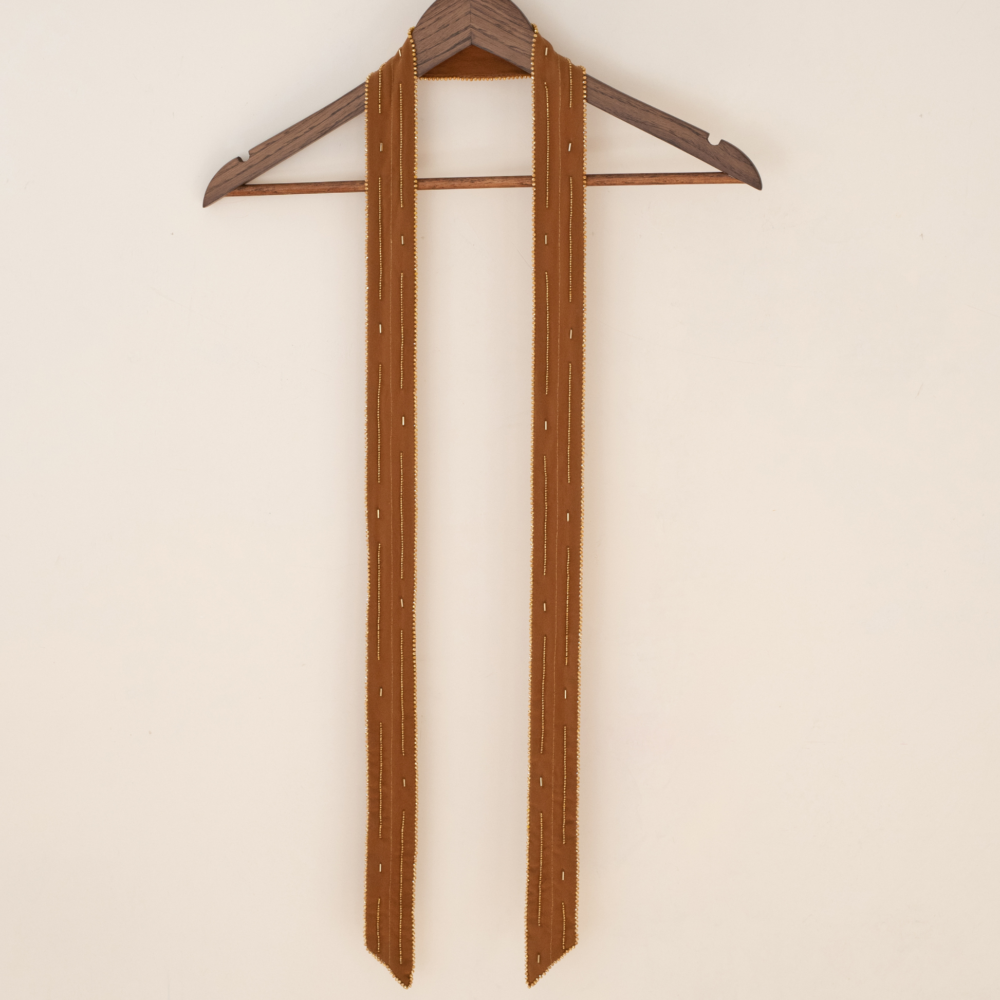 Sautoir Maxi Camel – Bijou-textile en soie