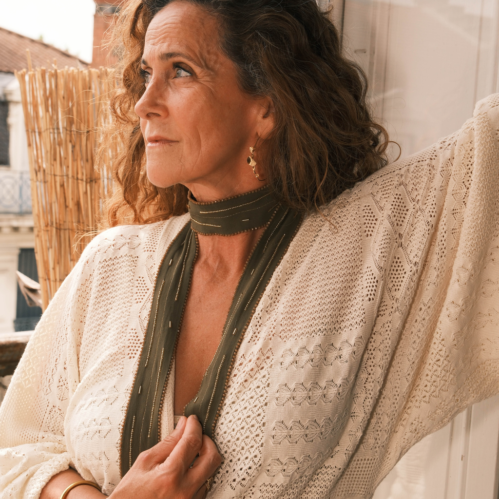 ✨ NOUVEAUTÉ ✨ Sautoir Maxi Olive – Bijou en soie